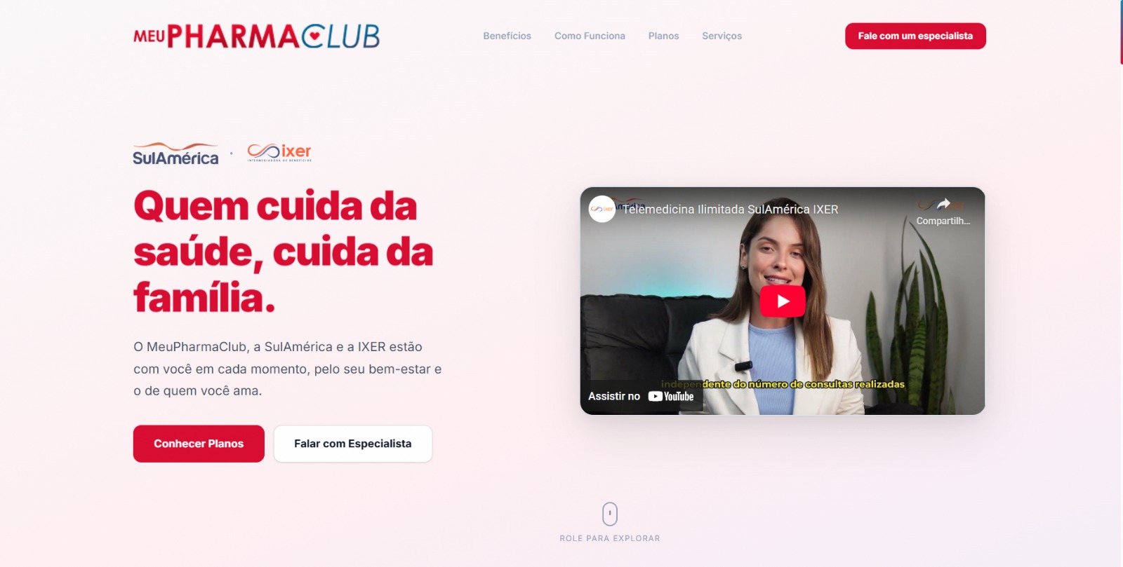 Página inicial do Meu Pharma Club